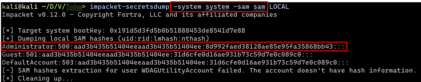 impacket-secretsdump